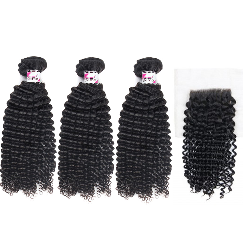 Stema Kinky Curly Virgin Hair With 4x4 Lace Closure